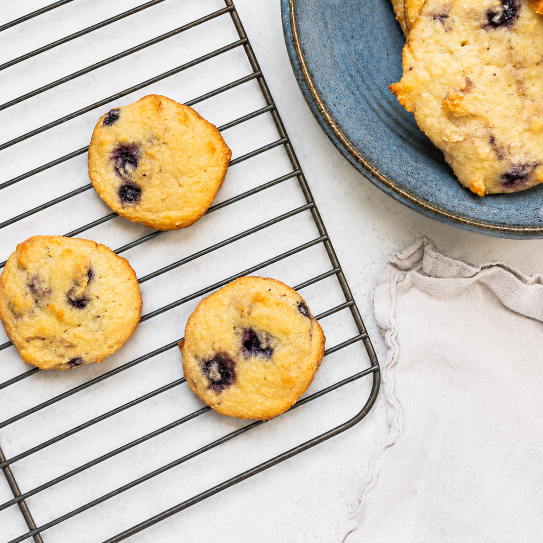 Soft Lemon Blueberry Cookies (GF)