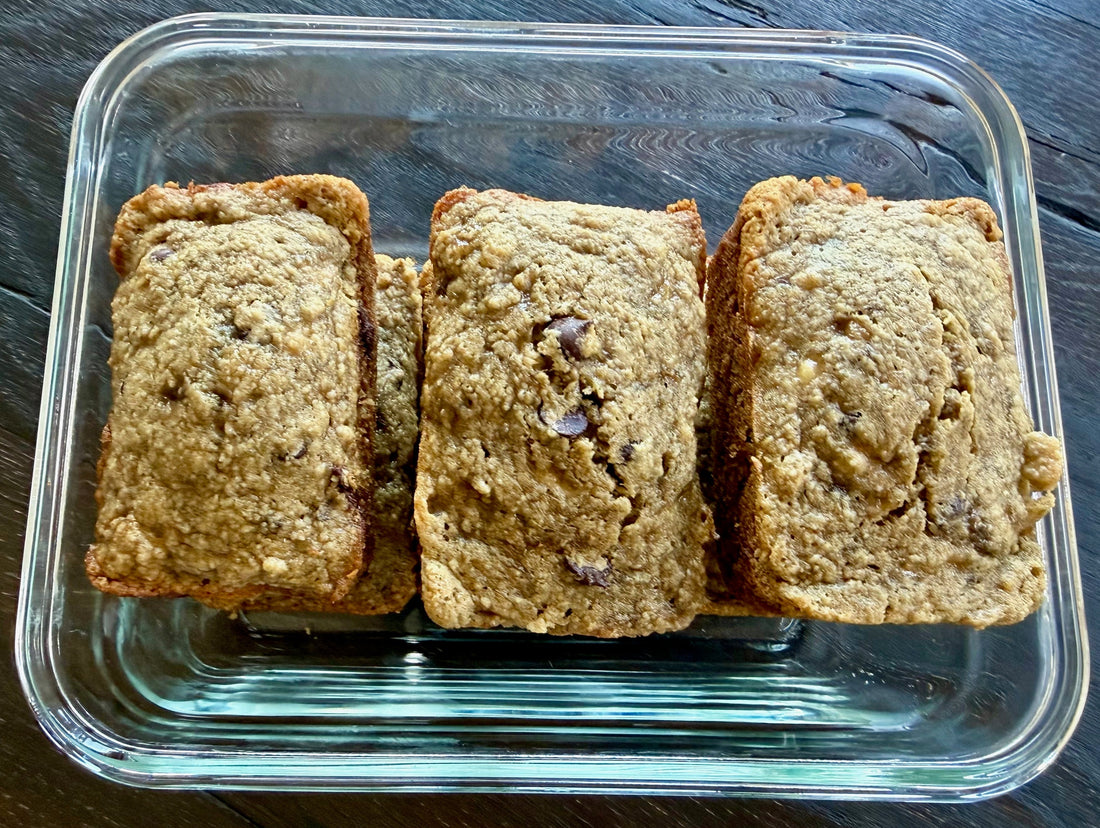 Oat Flour Chocolate Chip Banana Bread